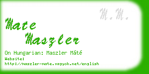 mate maszler business card
